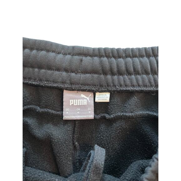 PUMA STRAIGHT LEG BLACK SWEATPANTS SIZE MEDIUM - Picture 4 of 7
